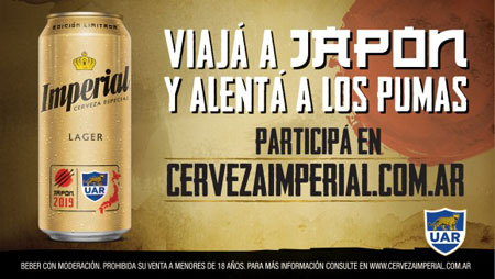 Viajá a Japón con Cerveza Imperial para alentar a Los Pumas