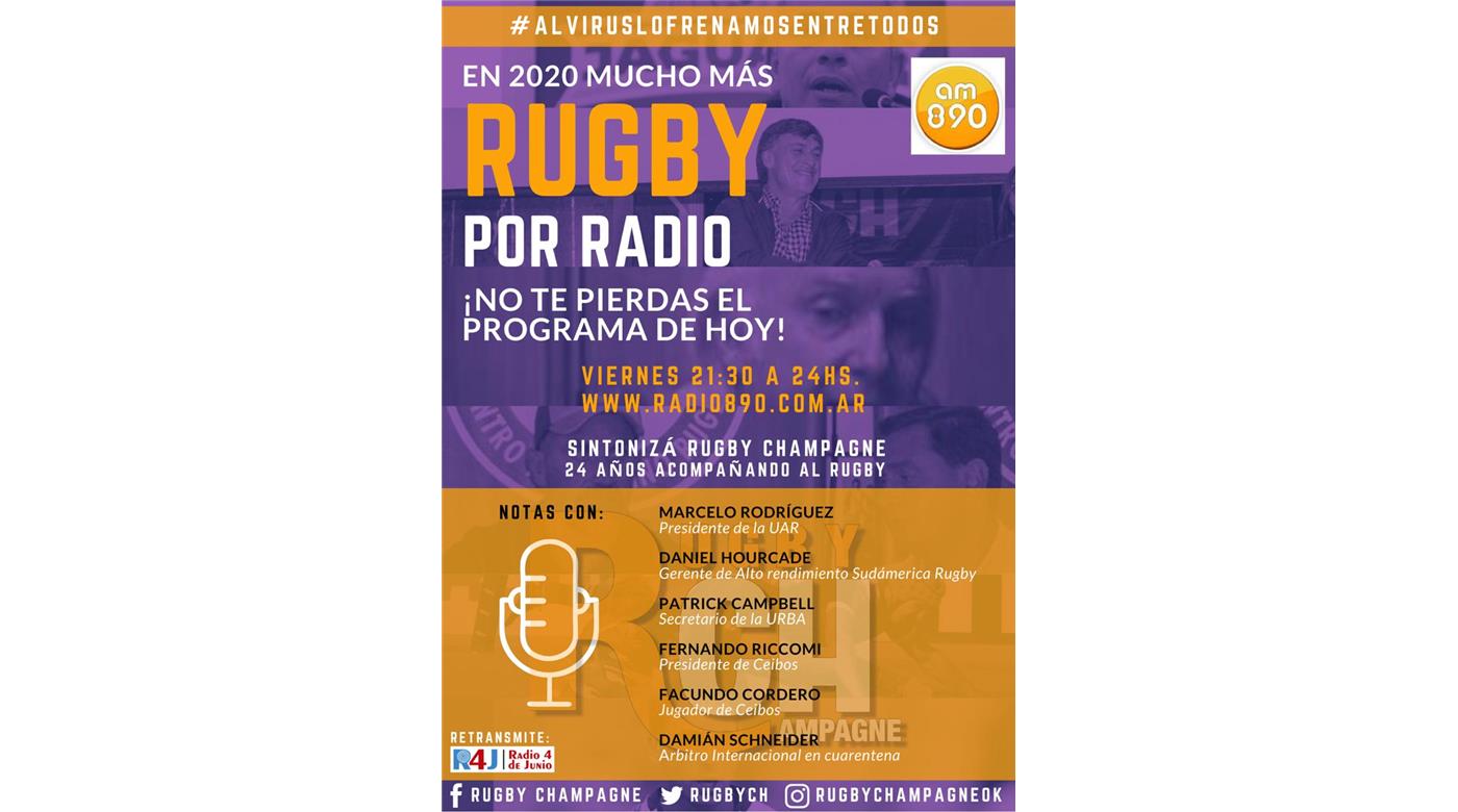 Al virus lo frenamos entre todos, quedate en casa y escuchá Rugby Champagne Radio