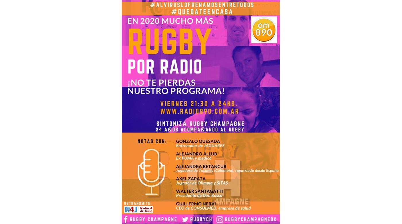 Esta noche se viene una nueva edición de Rugby Champagne Radio