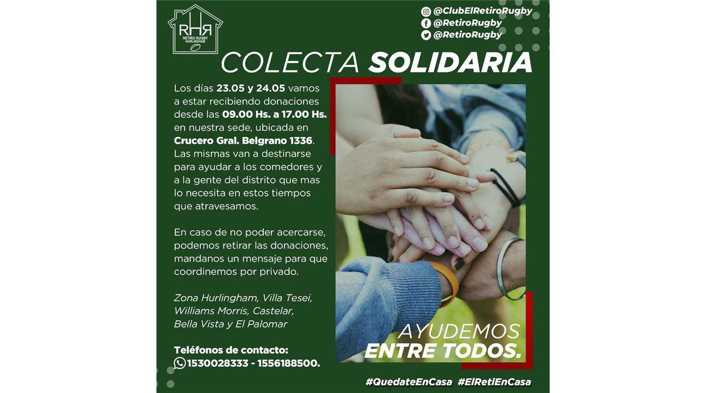 Colecta solidaria en El Retiro