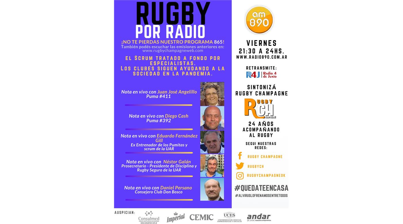 Hoy un nuevo programa de Rugby Champagne Radio