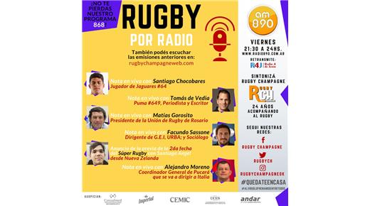 Reviví el programa 868 de Rugby Champagne Radio