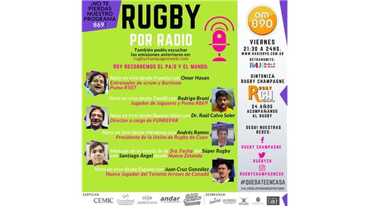 Reviví el programa 869 de Rugby Champagne Radio