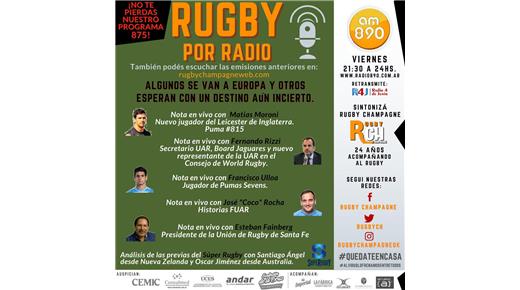Reviví el programa 875 de Rugby Champagne Radio