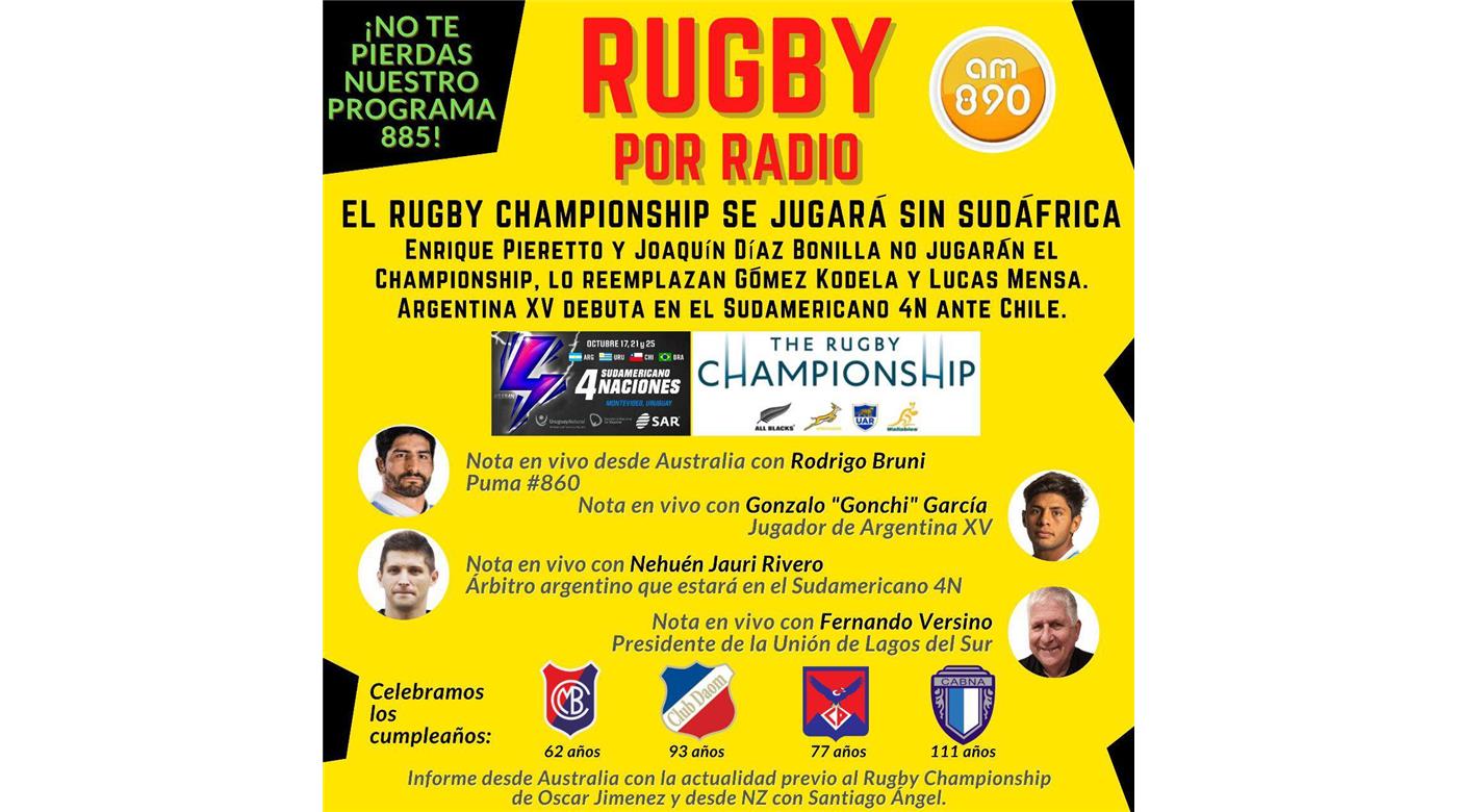 Reviví el programa 885 de Rugby Champagne Radio