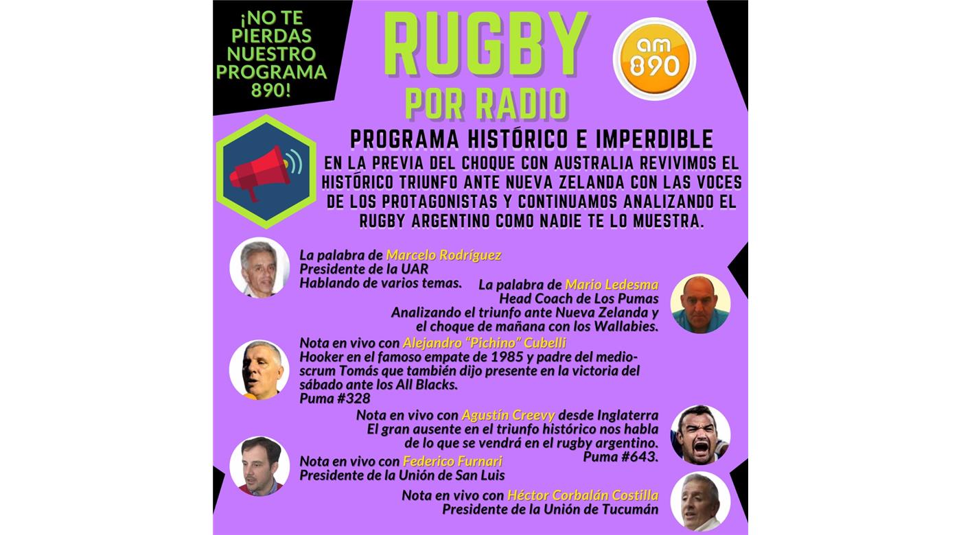 Reviví el programa de Rugby Champagne Radio