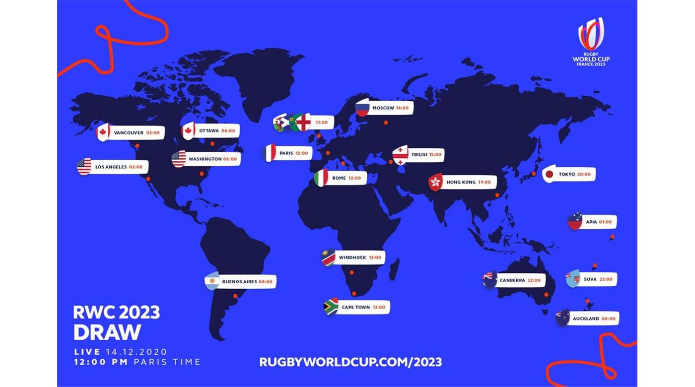 Todo listo en París para el sorteo de la Copa del Mundo de Rugby Francia 2023 