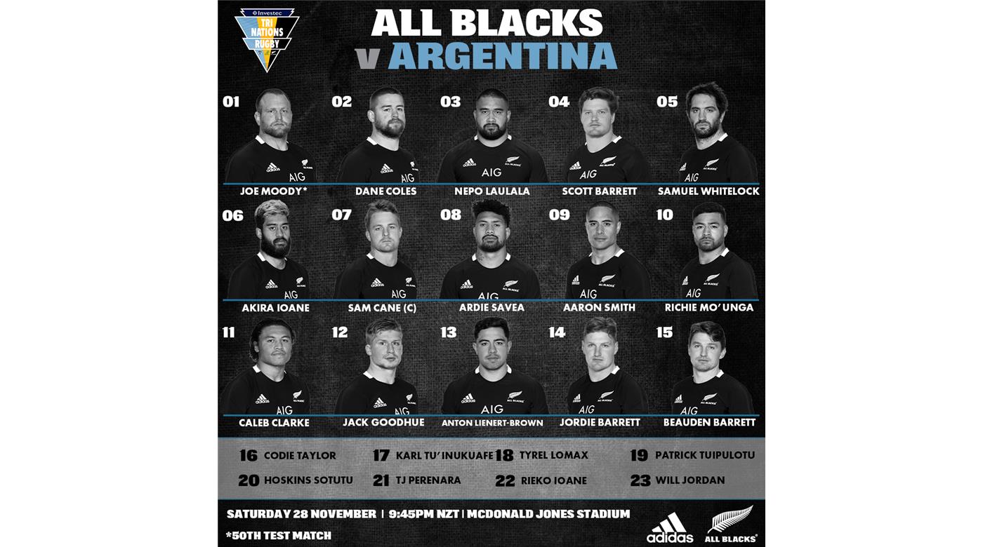 Los All Blacks van con cambios ante Los Pumas