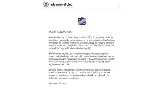 El comunicado de Atlético del Rosario