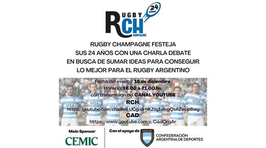 Rugby Champagne celebra sus 24 años con un debate sobre el futuro del rugby argentino