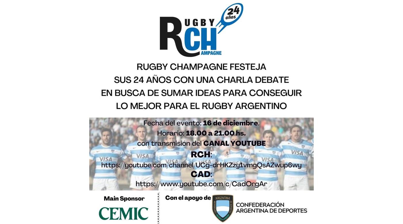 Rugby Champagne celebra sus 24 años con un debate sobre el futuro del rugby argentino