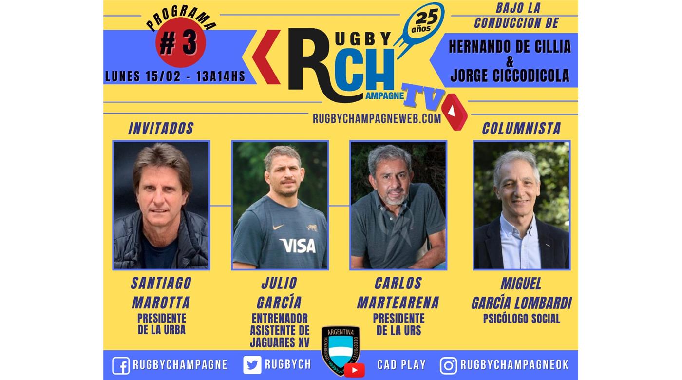 Hoy un nuevo programa de Rugby Champagne TV