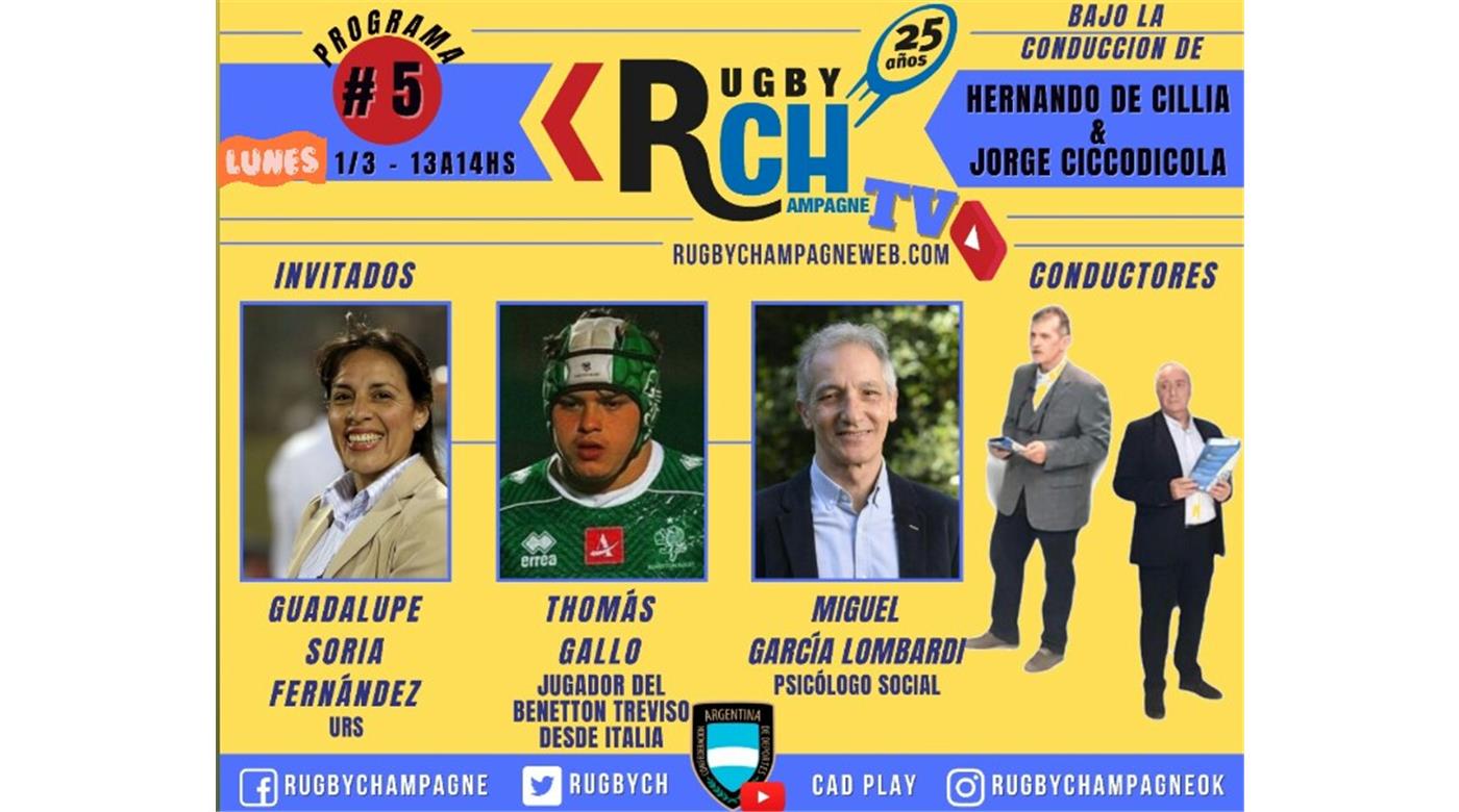 Hoy un nuevo programa de Rugby Champagne TV