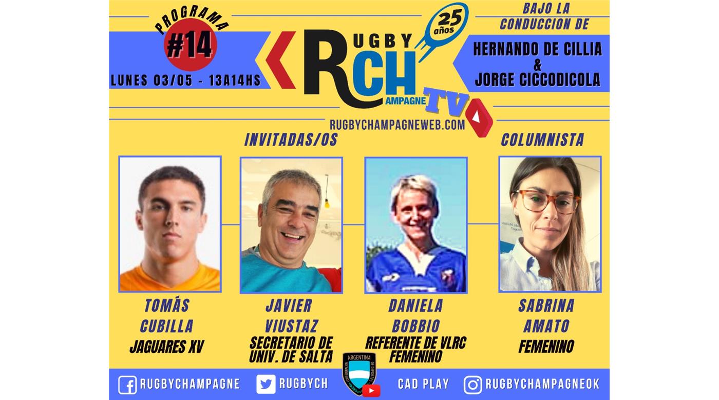 Hoy un nuevo programa de Rugby Champagne TV