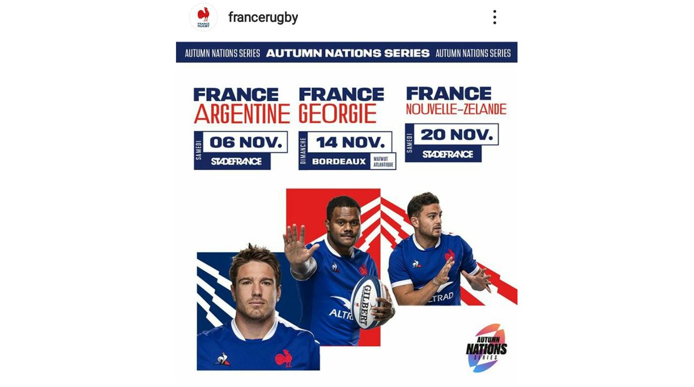 Francia confirmó el duelo con Los Pumas en Noviembre