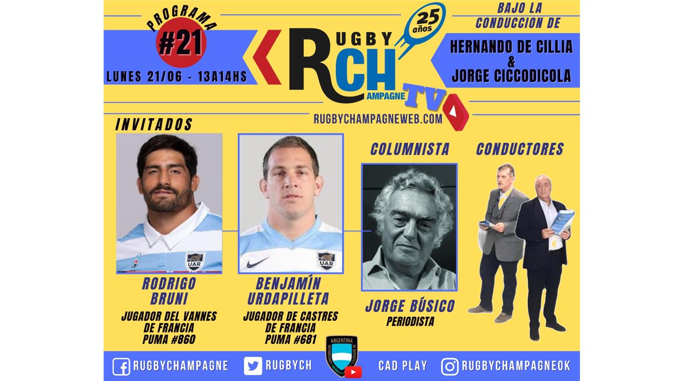 Hoy un nuevo programa de Rugby Champagne TV