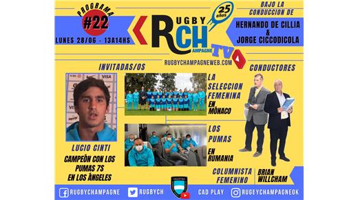 Hoy un nuevo programa de Rugby Champagne TV