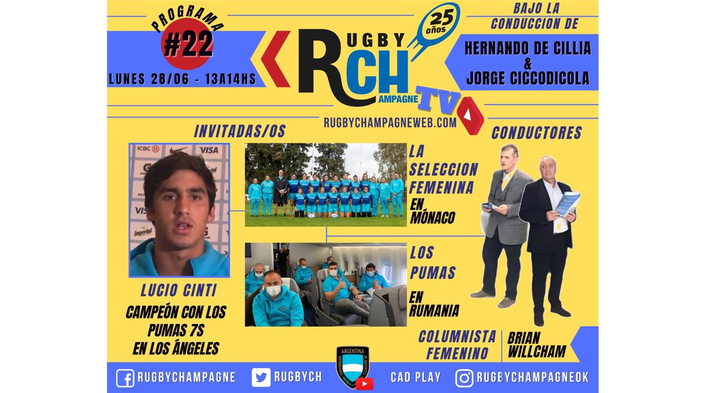 Hoy un nuevo programa de Rugby Champagne TV