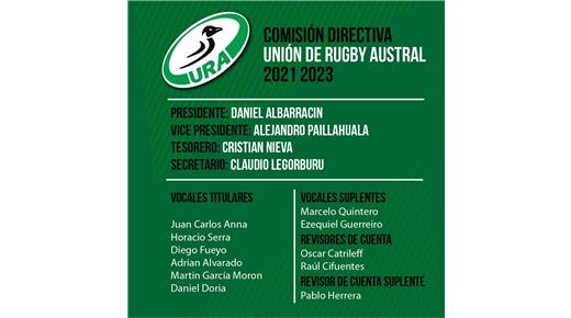 La nueva comisión directiva de la Unión de Rugby Austral 
