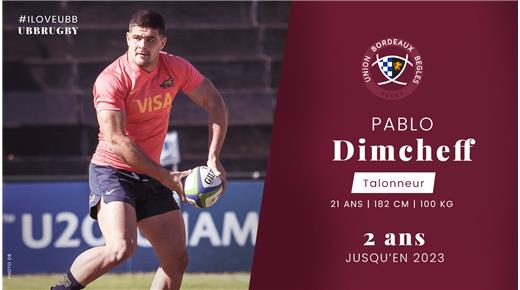 Pablo Dimcheff fue presentado en Bordeaux Begles