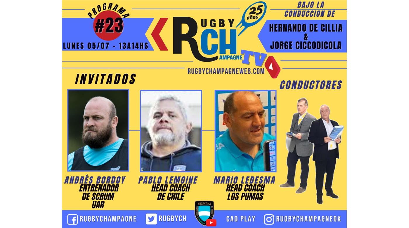 Hoy un nuevo programa de Rugby Champagne TV