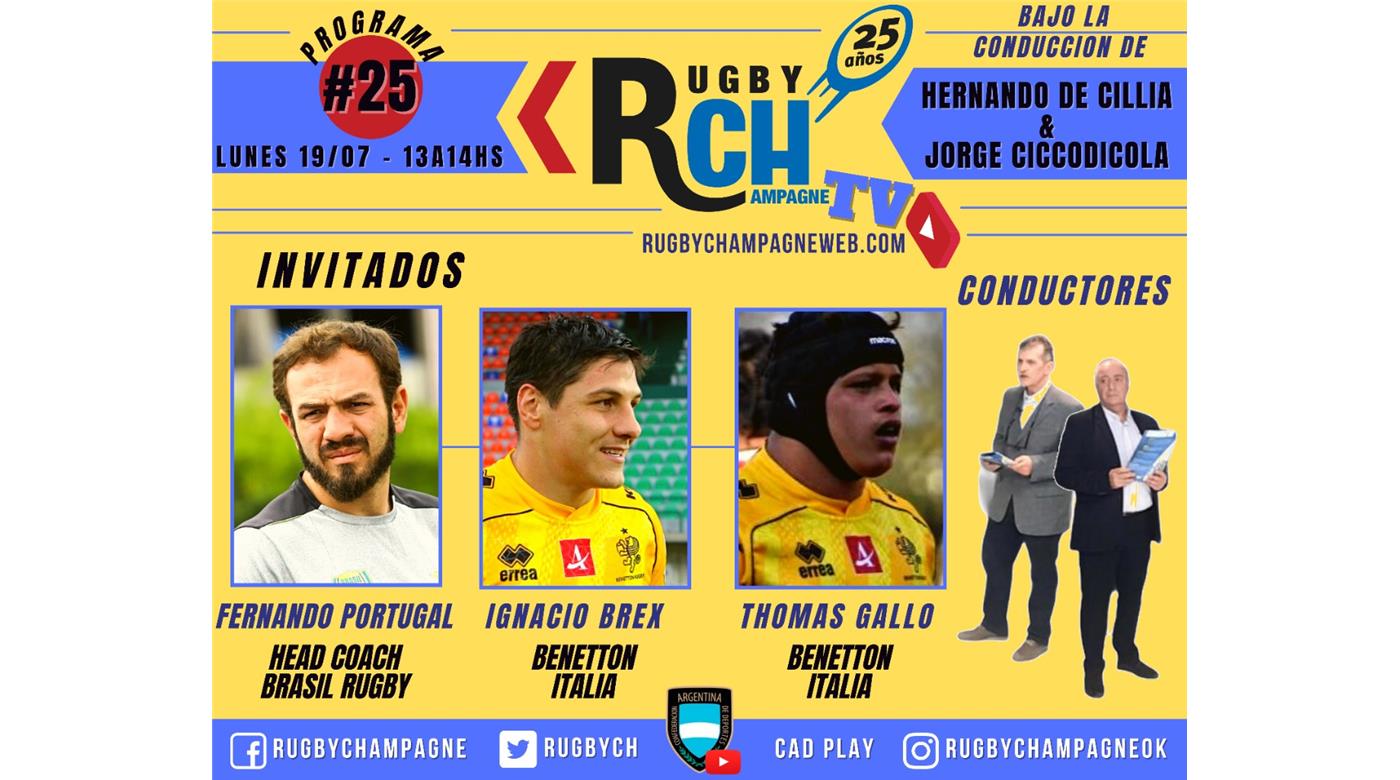 Hoy un nuevo programa de Rugby Champagne TV