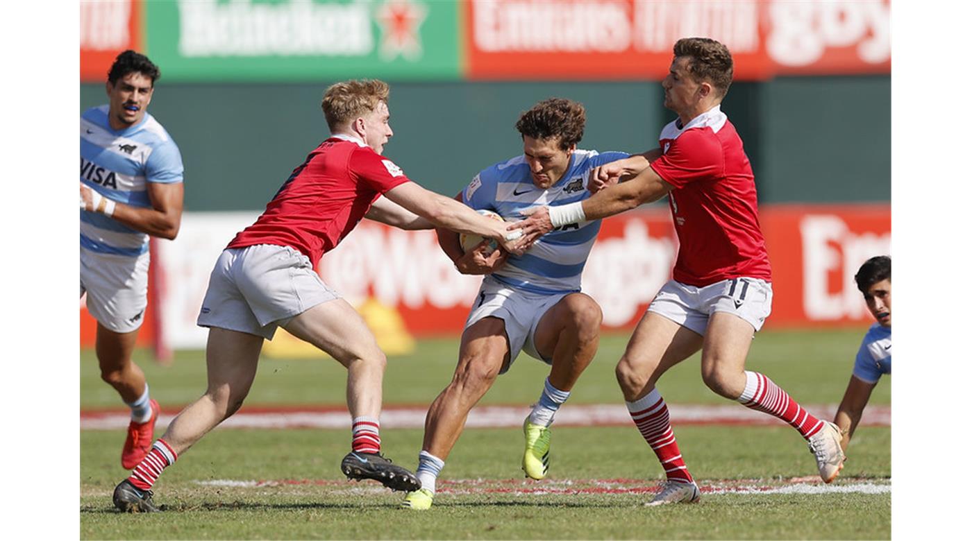 Los Pumas Seven son escoltas de Sudáfrica en el Circuito Mundial 
