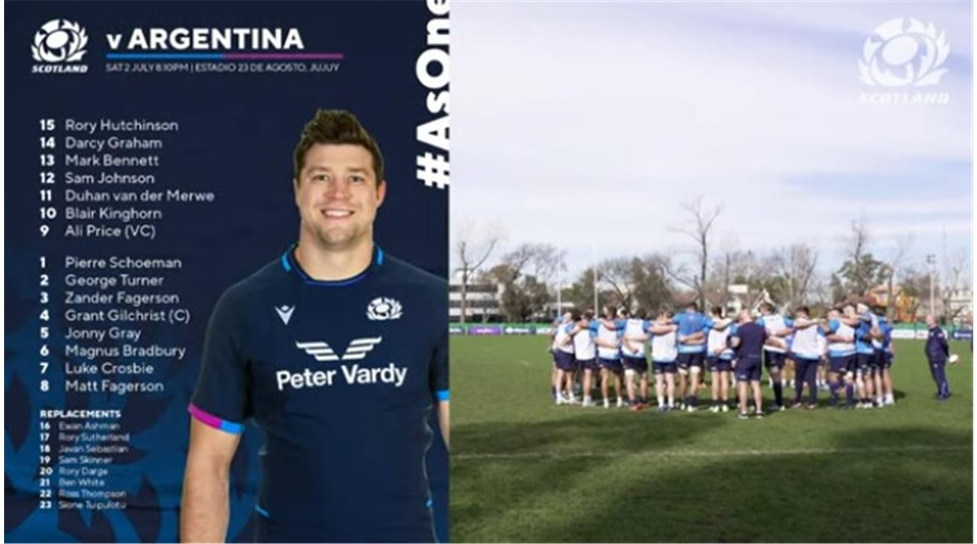 GILCHRIST LIDERARÁ A ESCOCIA EN EL PRIMER DUELO CONTRA LOS PUMAS