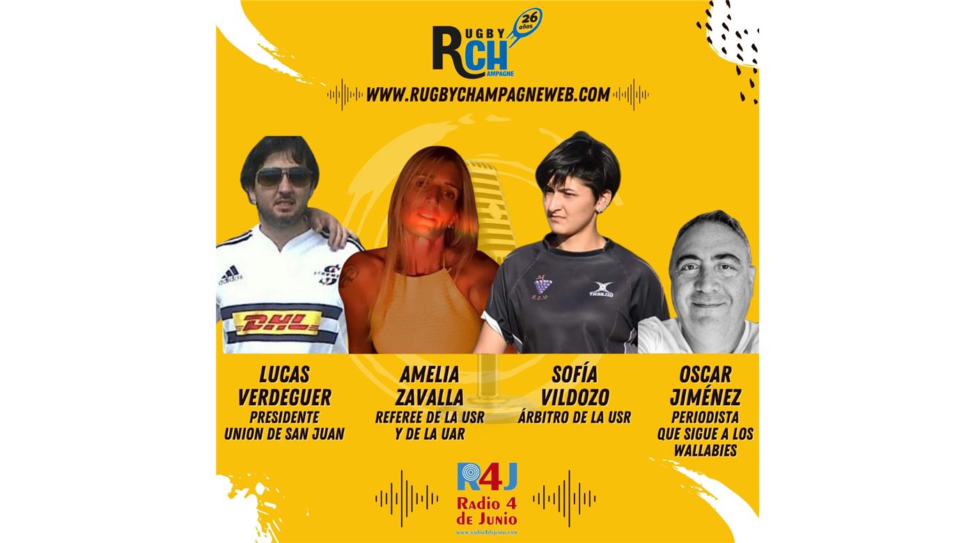 HOY OTRO RUGBY CHAMPAGNE RADIO, EL 957, UN  ESPECIAL DESDE LA UNIÓN DE SAN JUAN 