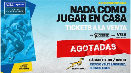 SE AGOTARON LAS ENTRADAS EN TIEMPO RECORD PARA EL PARTIDO ANTE SUDÁFRICA QUE SE JUGARÁ SETIEMBRE