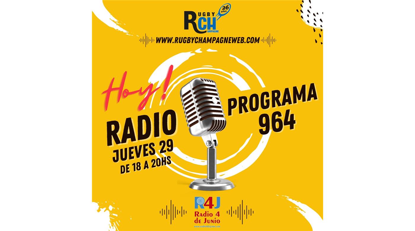 ¡JUEVES DE RCH RADIO! TODA LA ACTUALIDAD DEL RUGBY Y LAS MEJORES ENTREVISTAS