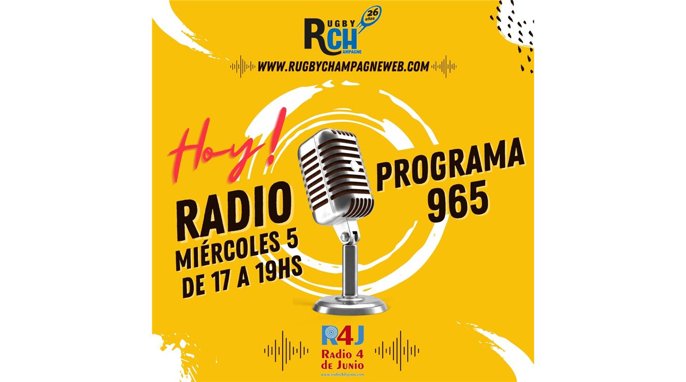 ¡RUGBY FEMENINO EN RCH RADIO! NO TE PIERDAS OTRO MARAVILLOSO PROGRAMA