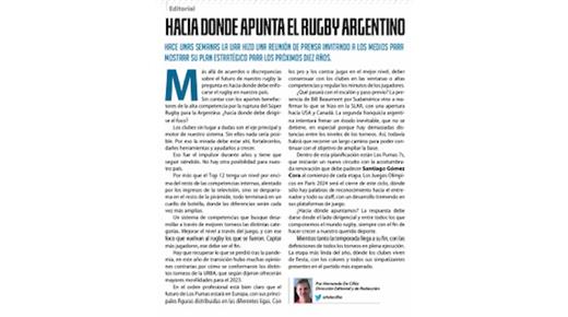 ¿HACIA ADONDE APUNTA EL RUGBY ARGENTINO?