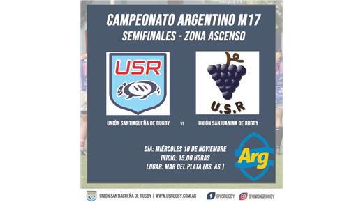Santiago del Estero enfrenta a San Juan por un lugar en la final M17