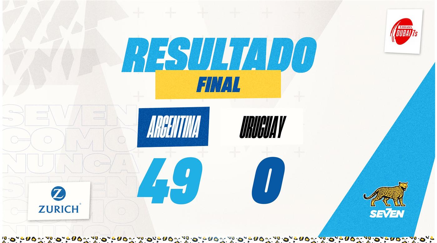 GOLEADA DE LOS PUMAS 7S ANTE URUGUAY EN EL SEGUNDO ENCUENTRO EN DUBAI