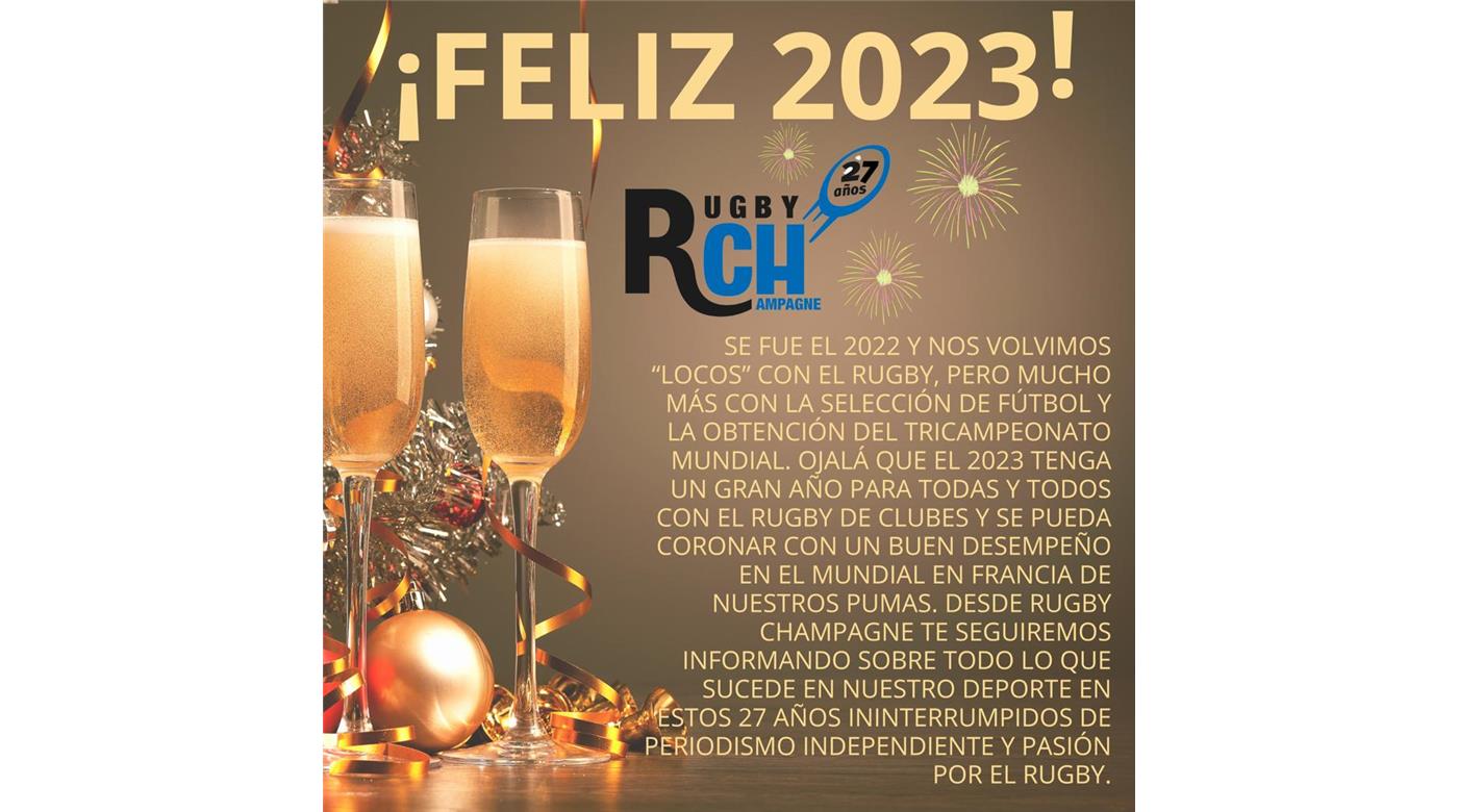 FELIZ AÑO NUEVO LES DESEA EL EQUIPO DE RUGBY CHAMPAGNE