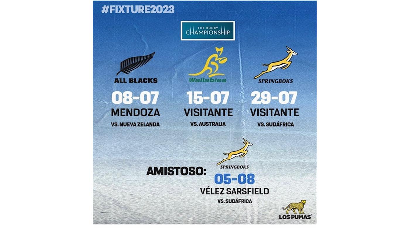   EN 2023 LOS PUMAS JUGARÁN EN MENDOZA Y BUENOS AIRES