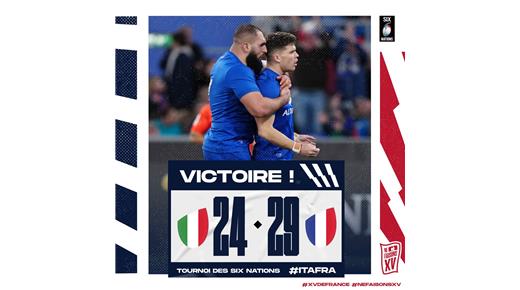 FRANCIA, CON MENOS DE LO ESPERADO, SUPERÓ CON LO JUSTO A ITALIA  POR 29 A 24