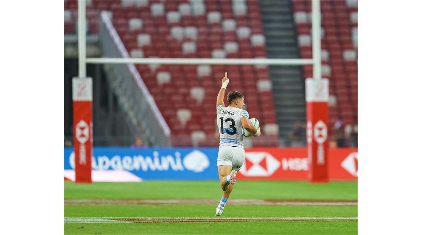 CON EL ÚLTIMO SUSPIRO UNA INTERCEPCIÓN DE MONETA LE DIO EL TRIUNFO A LOS PUMAS 7S  ANTE GRAN BRETAÑA