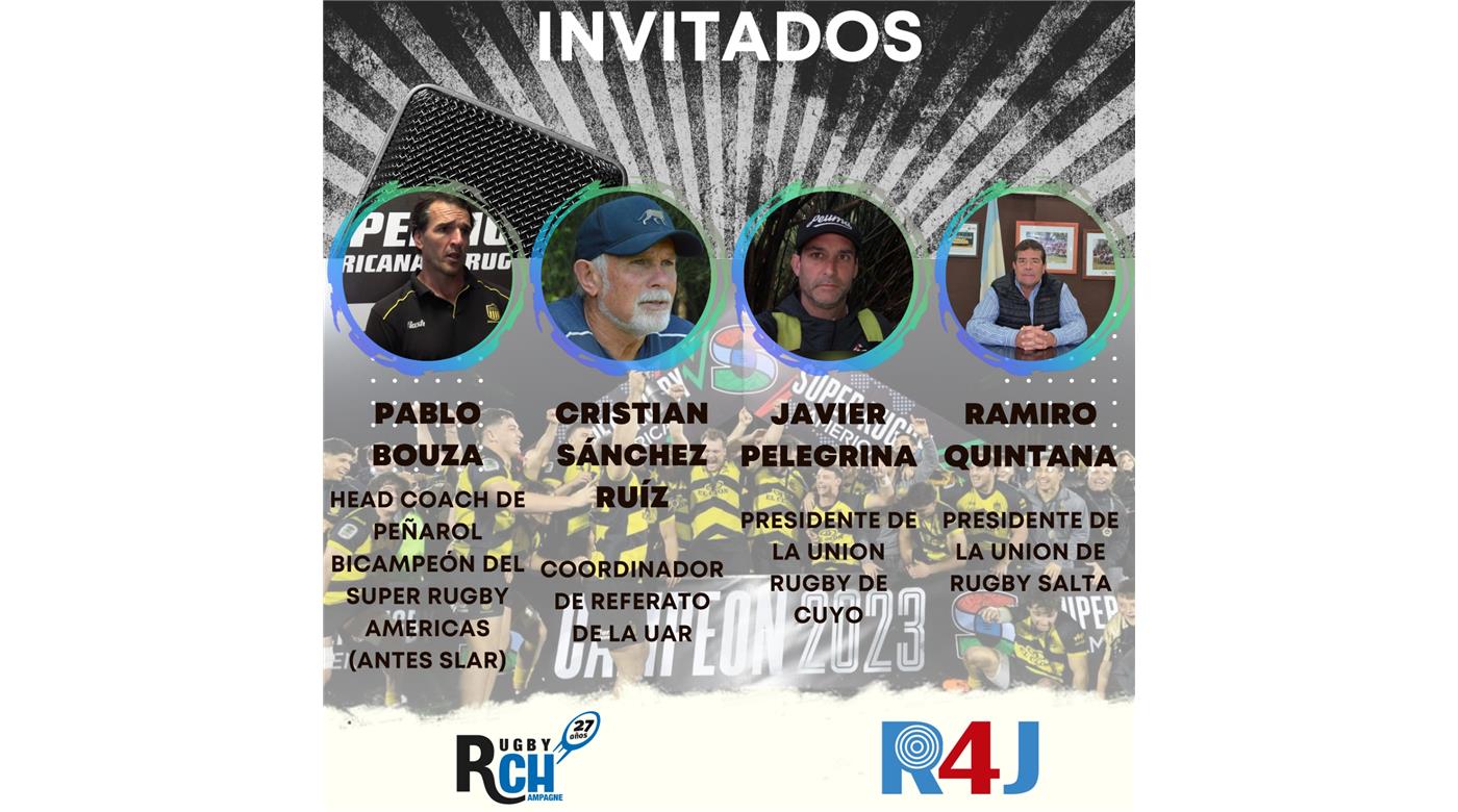 UNA NUEVA EMISIÓN, LA N° 990 DE RUGBY CHAMPAGNE RADIO CON CUATRO INVITADOS