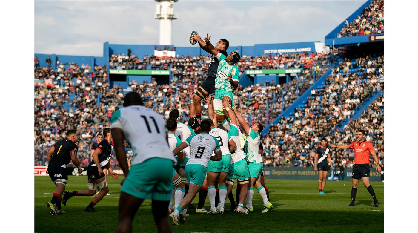 FINAL DEL PRIMER TIEMPO ENTRE LOS PUMAS Y SUDÁFRICA