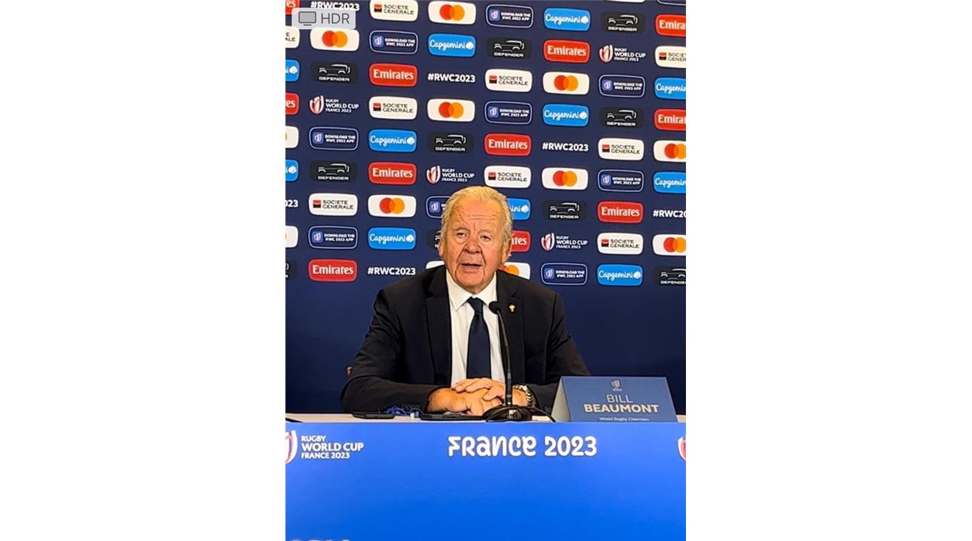 LA CONFERENCIA DE APERTURA DEL MUNDIAL CON RUGBY CHAMPAGNE PRESENTE