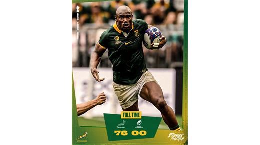 SUDÁFRICA PASEÓ SU JUEGO ANTE RUMANIA Y LO GOLEÓ POR 76 A 0