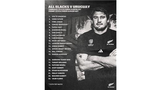 CON NUEVE CAMBIOS LOS ALL BLACKS JUGARÁN FRENTE A LOS TEROS