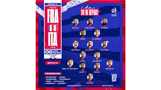 FRANCIA CON EL PLANTEL CONFIRMADO PARA JUGAR ANTE ITALIA, VA EN BUSCA DEL PRIMER LUGAR