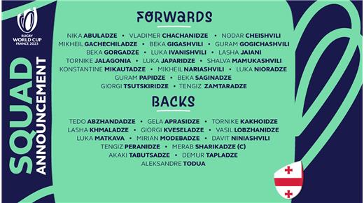 GEORGIA CONFIRMÓ EL EQUIPO PARA JUGAR ANTE GALES