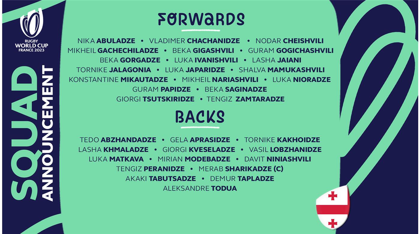 GEORGIA CONFIRMÓ EL EQUIPO PARA JUGAR ANTE GALES