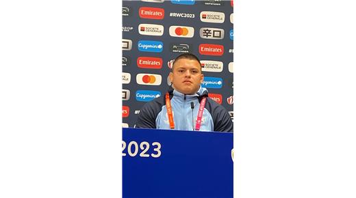 Thomas Gallo: “Es algo muy lindo saber que todos en Argentina están con Los Pumas, es algo increíble”.