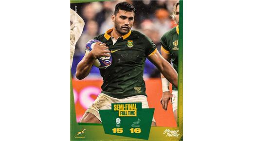 SOBRE LA HORA SUDÁFRICA LE GANÓ A INGLATERRA Y JUGARÁ LA FINAL CONTRA NUEVA ZELANDA