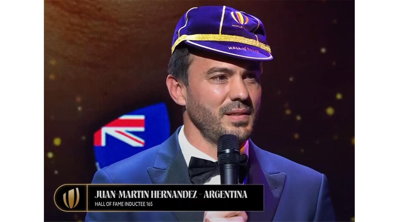 Juan Martín Hernández es el cuarto argentino en ingresar al salón de la fama.